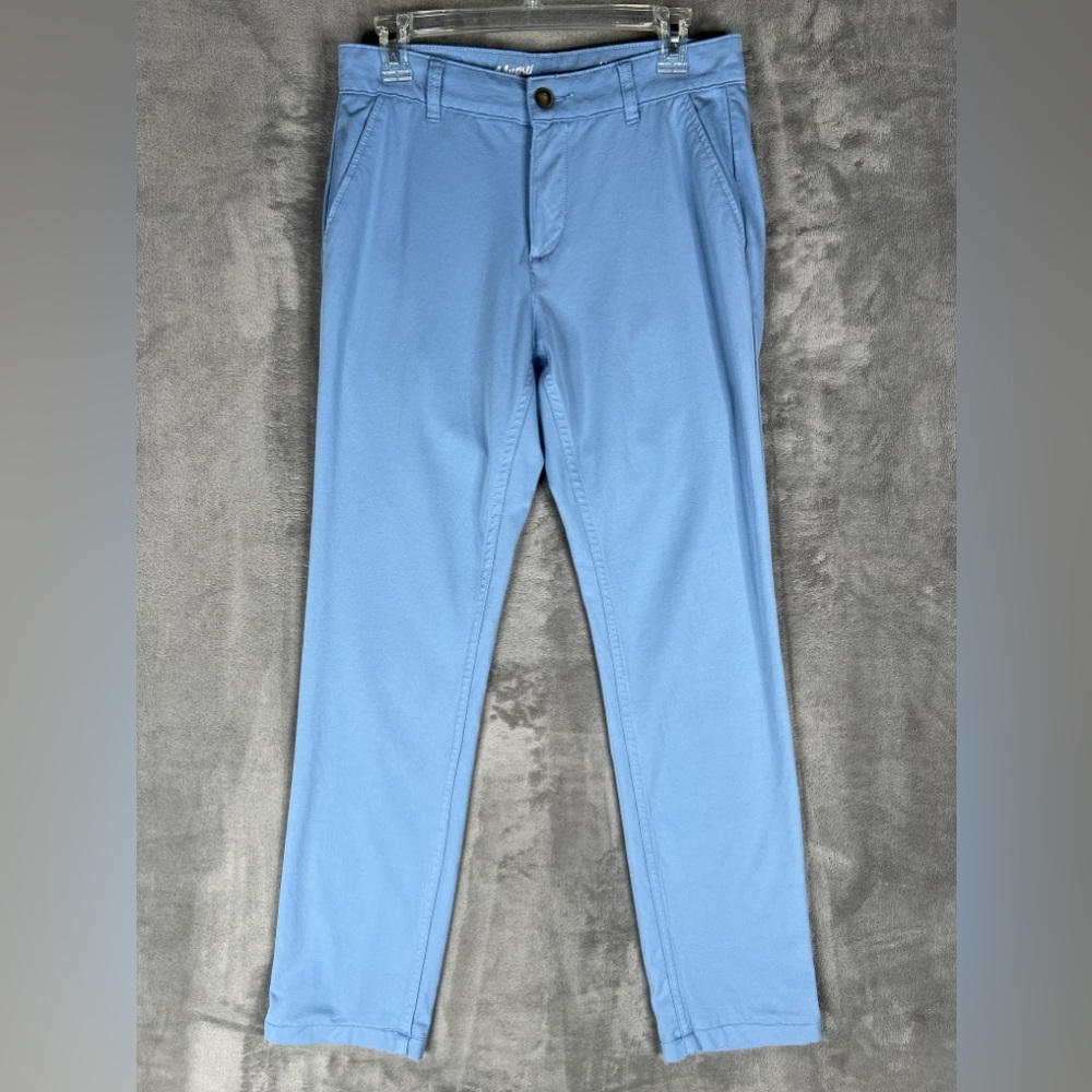 Mugsy Jeans Anchors Chino Pants‎ Men's 31x31 Straight Leg Stretch Light Blue